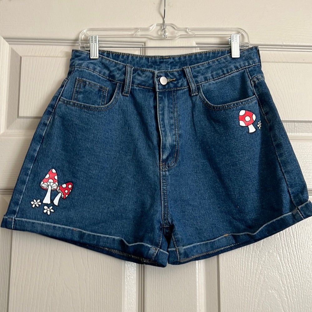 SHEIN mushroom shorts